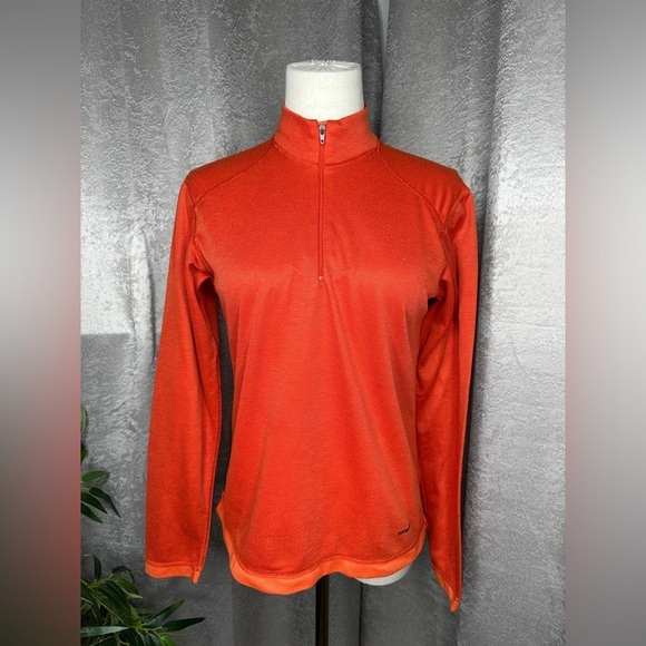 Patagonia Women’s Capilene Half-Zip Sweatshirt Pullover Orange Sz M - Picture 1 of 10
